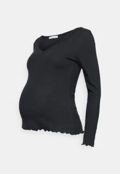 Maternity Ribbed Longsleeve Lace- Longsleeve - Black -Anna Field 053a0aa839a44e58a70e048e07c380a0