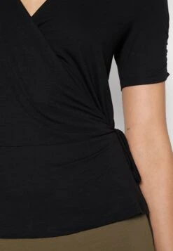 Tall Wrap OverGathering Sleeves - T-Shirt Basic - Black 9 Tall Wrap OverGathering Sleeves - T-Shirt Basic - Black -Anna Field 121ccfadce334de790014ece98b543f1