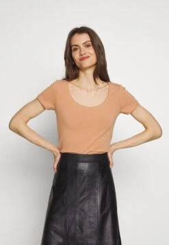 Anna Field 3 Pack - T-Shirt Basic - White/Camel/Black -Anna Field 1899c4648410408eb69cb60c3e22ef8a