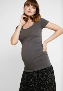 2 Pack - T-Shirt Basic - Dark Gray/Black -Anna Field 18f88c666d4f4ae7af077ff0b0321187