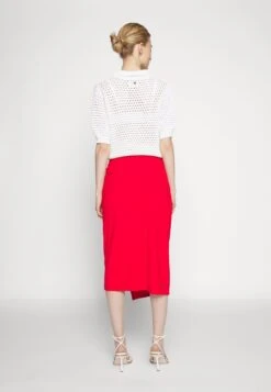 Anna Field Front Knot Midi Skirt - Kokerrok - Red -Anna Field 2394618cacfd4cef90fe83c7e4782e61