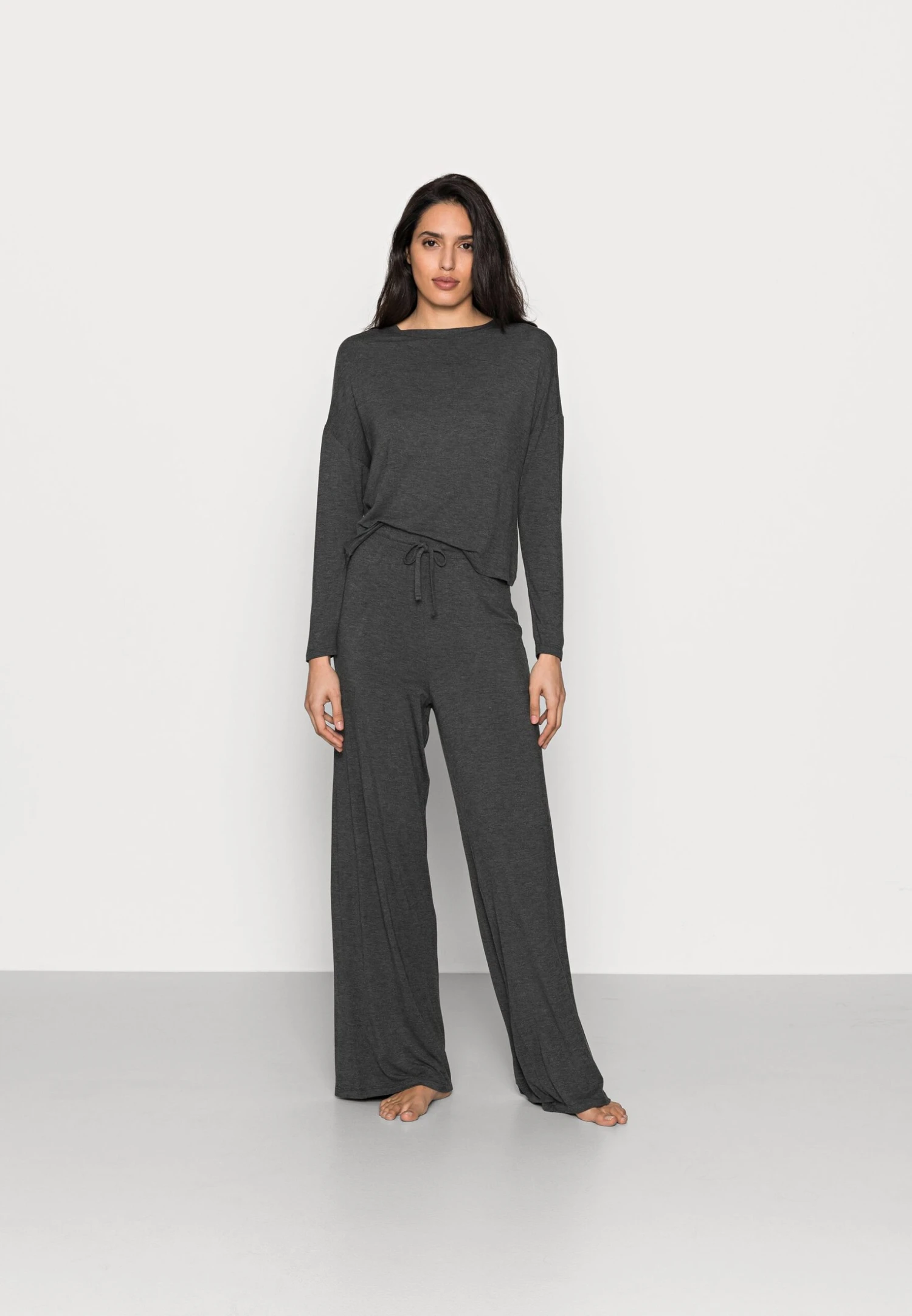 Anna Field Wide Leg - Pyjama - Dark Grey 1 Anna Field Wide Leg - Pyjama - Dark Grey