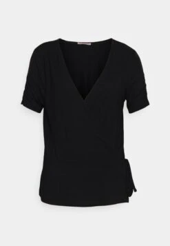 Tall Wrap OverGathering Sleeves - T-Shirt Basic - Black 8 Tall Wrap OverGathering Sleeves - T-Shirt Basic - Black -Anna Field 2507efb2a6b64daf929be07727e07a5e