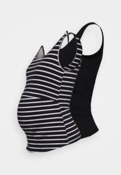 2 Pack - Top - Black/White -Anna Field 2ea8ac4ec8a04d1e90b7e3a599b059a7