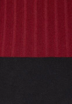 Anna Field Crew Ausschnitt Ripp Top Bodycon Mini Strickkleid - Etui-Jurk - Dark Red/Black -Anna Field 2f9d25d4989343539e160afa57d5972f