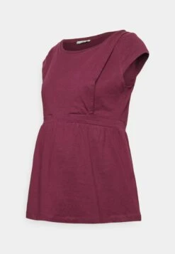 Maternity Baby Doll Nursing Tee- T-Shirt Print - Dark Red -Anna Field 347a798ab1324d388da56cd66c76a696