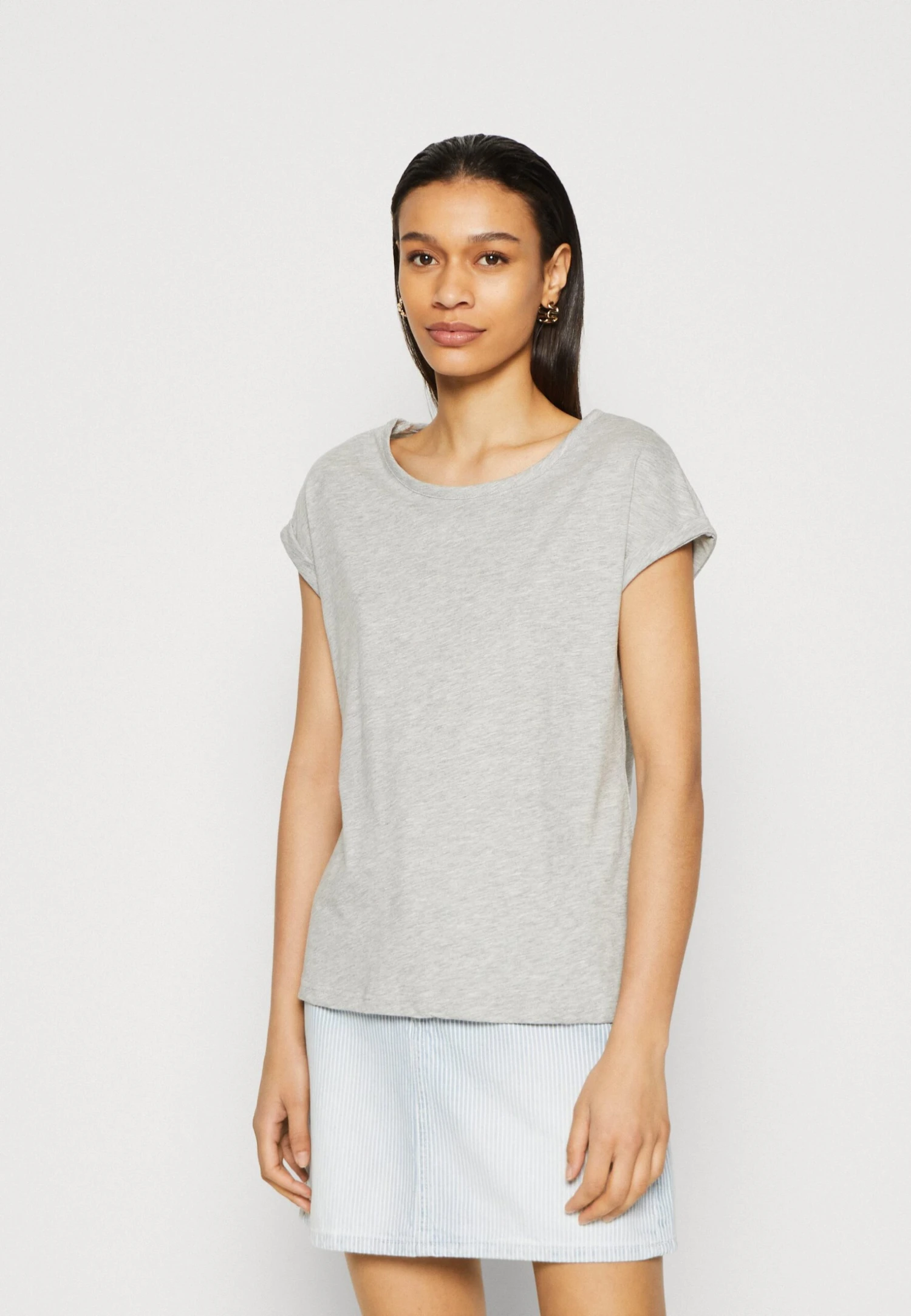 Anna Field 3 Pack - T-Shirt Basic - White/Mottled Light Grey 4 Anna Field 3 Pack - T-Shirt Basic - White/Mottled Light Grey - Afbeelding 4