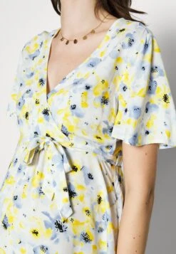 Woven Chiffon Wrap Dress- Jurk -White/Light Blue -Anna Field 3f9f2e86f2b047998f13f0a910cd82e5