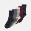Anna Field 5 Pack - Sokken - Dark Blue/Dark Red