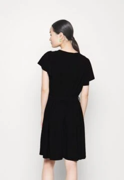 Frilled Cap Sleeves Flared Dress - Jerseyjurk - Black -Anna Field 4b96f6529d9b457490297914ae0f9da3