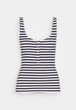 Anna Field Top - White/Blue -Anna Field 4df8974b859b41f4b276fcd56a336a9a