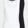 2 Pack - Top - White/Black