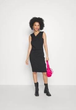 Drapped Neckline Smart Bodycon Sleeveless Mini Dress - Jerseyjurk - Black -Anna Field 5a8cc1e1a97c413a934a14fafa2e8f37