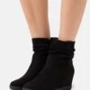 Anna Field Winter Boot - Enkellaarsjes Met Sleehak - Black