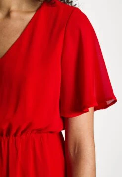 Anna Field V-Neck Sleeve Dress- Jurk -Dark Red -Anna Field 64dac041b3ca40f3851e4a9482b542ae