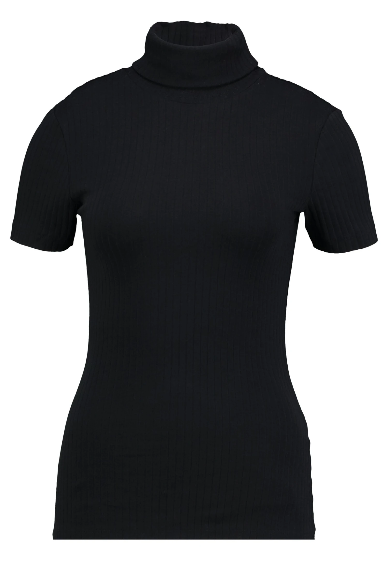1/2 Sleeve Roll Neck - T-Shirt Basic - Black 5 1/2 Sleeve Roll Neck - T-Shirt Basic - Black - Afbeelding 5