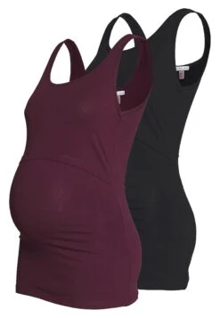 Nursing 2 Pack - Top - Top - Bordeaux/Black -Anna Field 67eeb7dbcef342dbac5172d2e50d5ffe