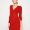 Wrapped Dress - Jerseyjurk - Red