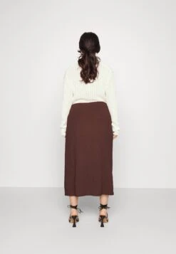 Curvy Textured Sarong Midi Skirt - Wikkelrok - Brown -Anna Field 7981b9a875064054b0948e6688d4bf58