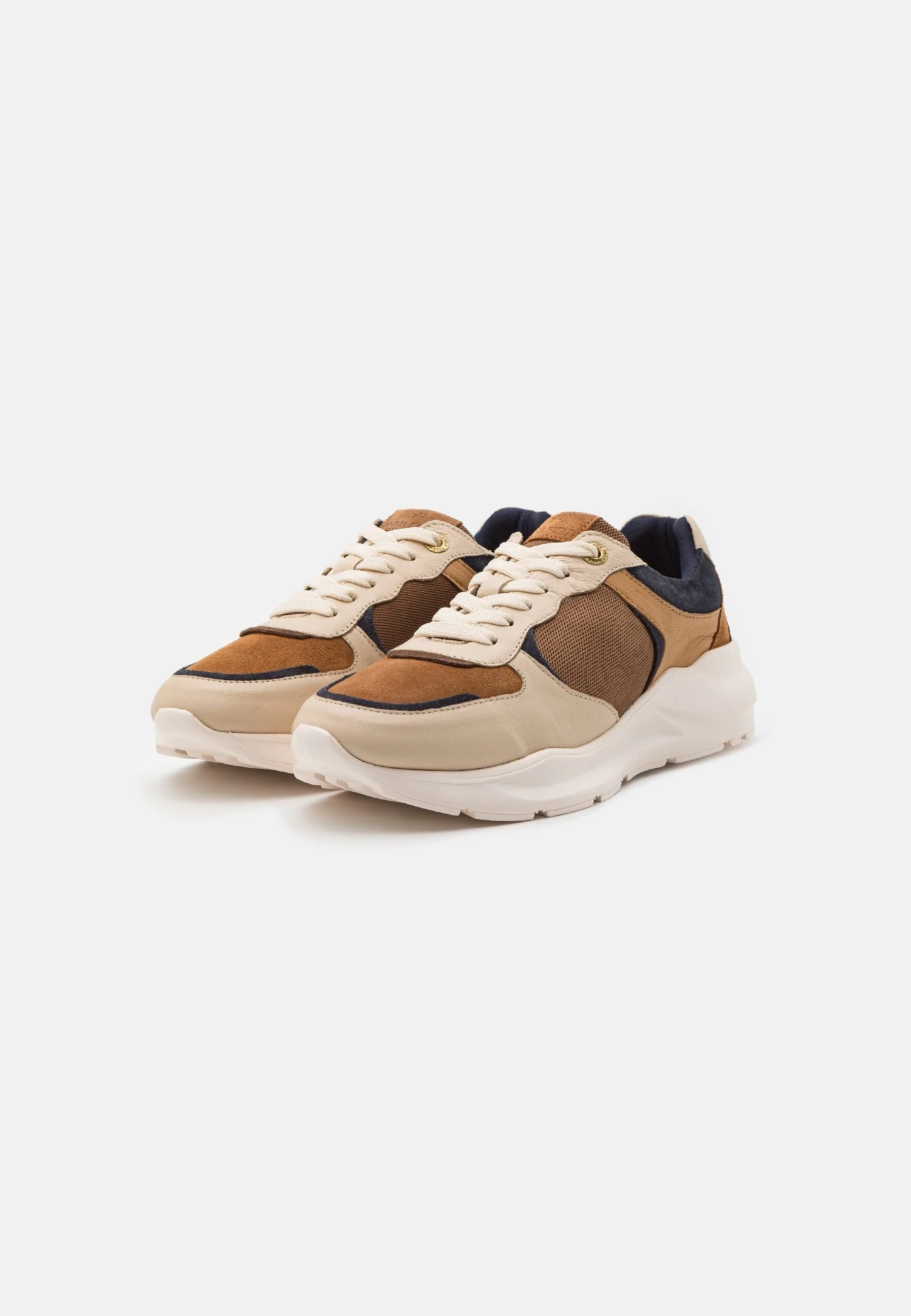 Anna Field Leather - Sneakers Laag - Dark Blue/Cognac 2 Anna Field Leather - Sneakers Laag - Dark Blue/Cognac - Afbeelding 2