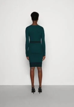 Anna Field Gebreide Jurk - Dark Green/Black -Anna Field 875a2fb5e5784659b9e6962454d8a6c2