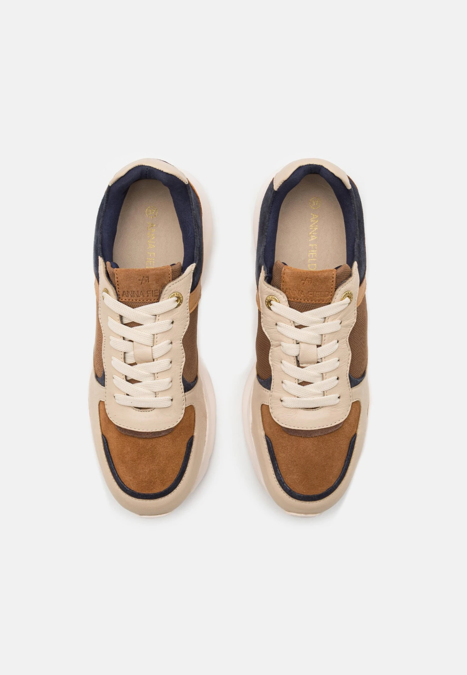 Anna Field Leather - Sneakers Laag - Dark Blue/Cognac 5 Anna Field Leather - Sneakers Laag - Dark Blue/Cognac - Afbeelding 5