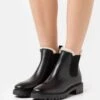 Anna Field Winter Booties Leather - Korte Laarzen - Black