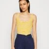 Anna Field Top - White/Yellow