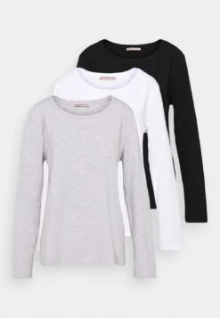 Anna Field 3 Pack - Longsleeve - Black/White/Mottled Light Grey -Anna Field 961352bddf144aa8ae41be158008bf1b