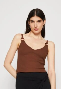 Anna Field Top - Dark Brown -Anna Field 9d02a2fa42db4522ab9bc7701e0bed76