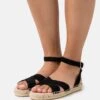 Anna Field Leather - Sandalen Met Plateauzool - Black
