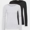Anna Field 2 Pack - Longsleeve - Black/Mottled Grey