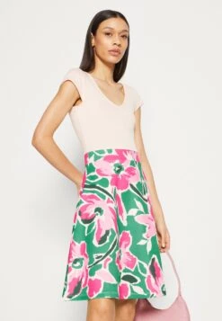 Anna Field Jerseyjurk - White/Green/Pink -Anna Field a4a7c05b3d5a499dbcc263082a1baa97