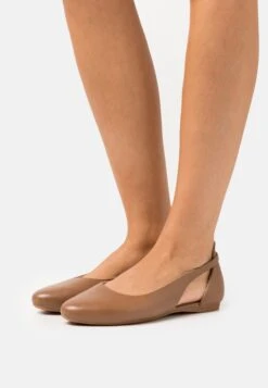 Leather- Ballerina'S - Cognac