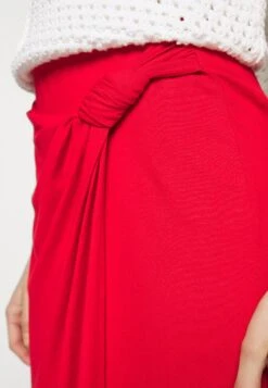 Anna Field Front Knot Midi Skirt - Kokerrok - Red -Anna Field b73d1918d9ff4cc08cc37ab855963e70