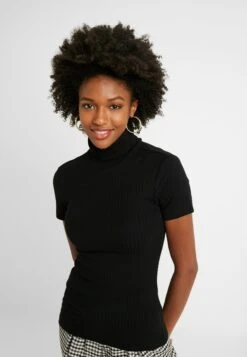 1/2 Sleeve Roll Neck - T-Shirt Basic - Black 9 1/2 Sleeve Roll Neck - T-Shirt Basic - Black -Anna Field c0f6a97975034c6dbb8721bf68d7a8fb