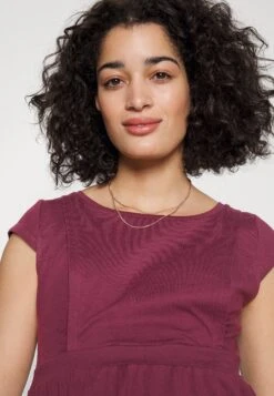 Maternity Baby Doll Nursing Tee- T-Shirt Print - Dark Red -Anna Field c17b3fa165404074af9a85ec8c3cb007