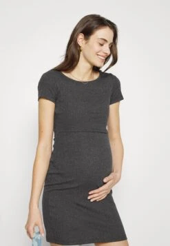 Short Sleeves- Jerseyjurk -Mottled Dark Grey -Anna Field c43c1acc53fa4f7aba38b9e5cc96a3b1