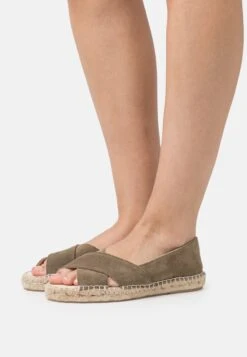 Anna Field Leather - Peeptoe Ballerina'S - Khaki