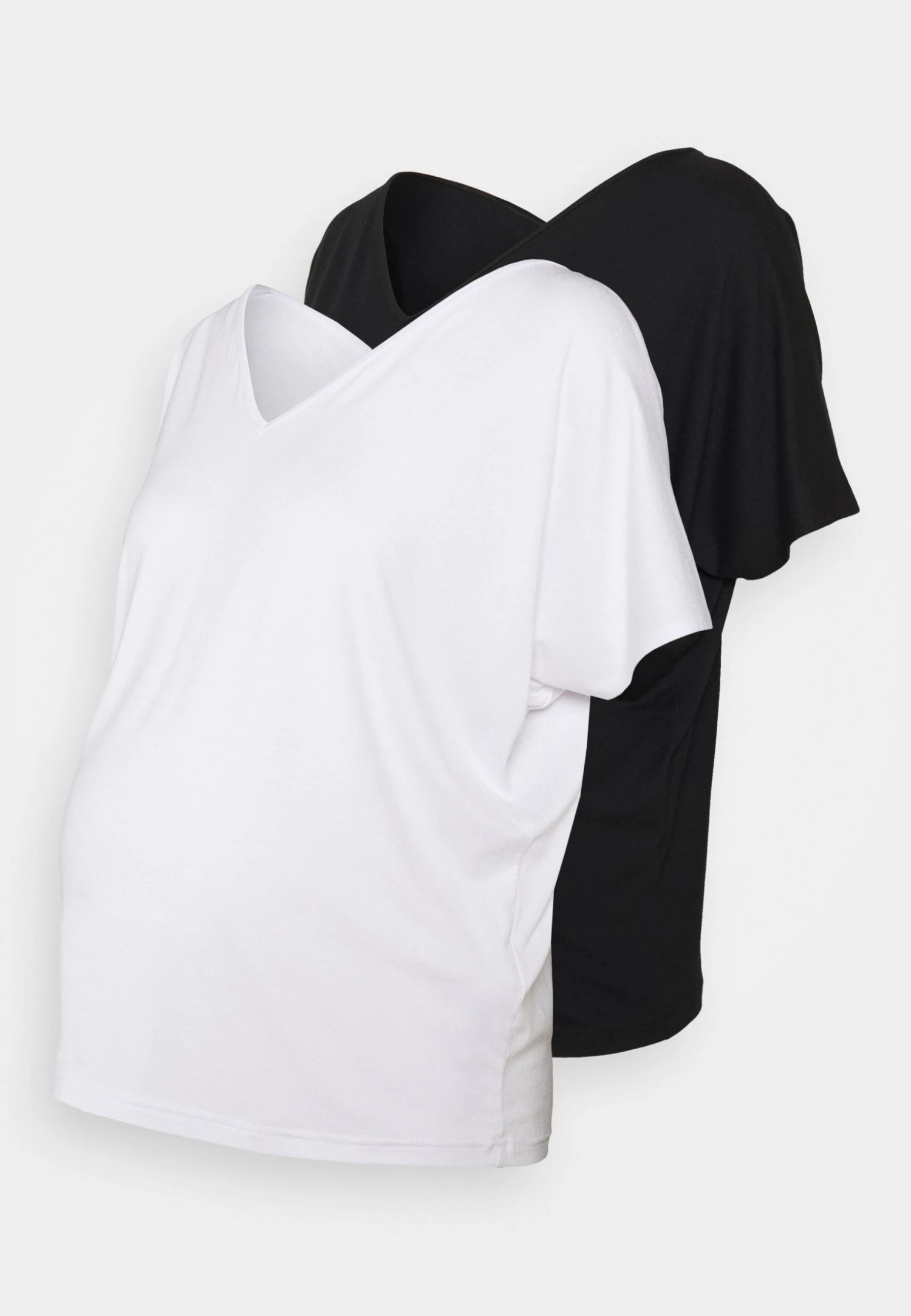 2 Pack - T-Shirt Basic - White/Black 1 2 Pack - T-Shirt Basic - White/Black
