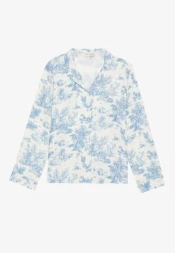 Anna Field SOFT MUSLIN COTTON PRINTED SET - Pyjama - White/blue -Anna Field cca1c6772b2d4c99b5a3e780d2ea1ee9