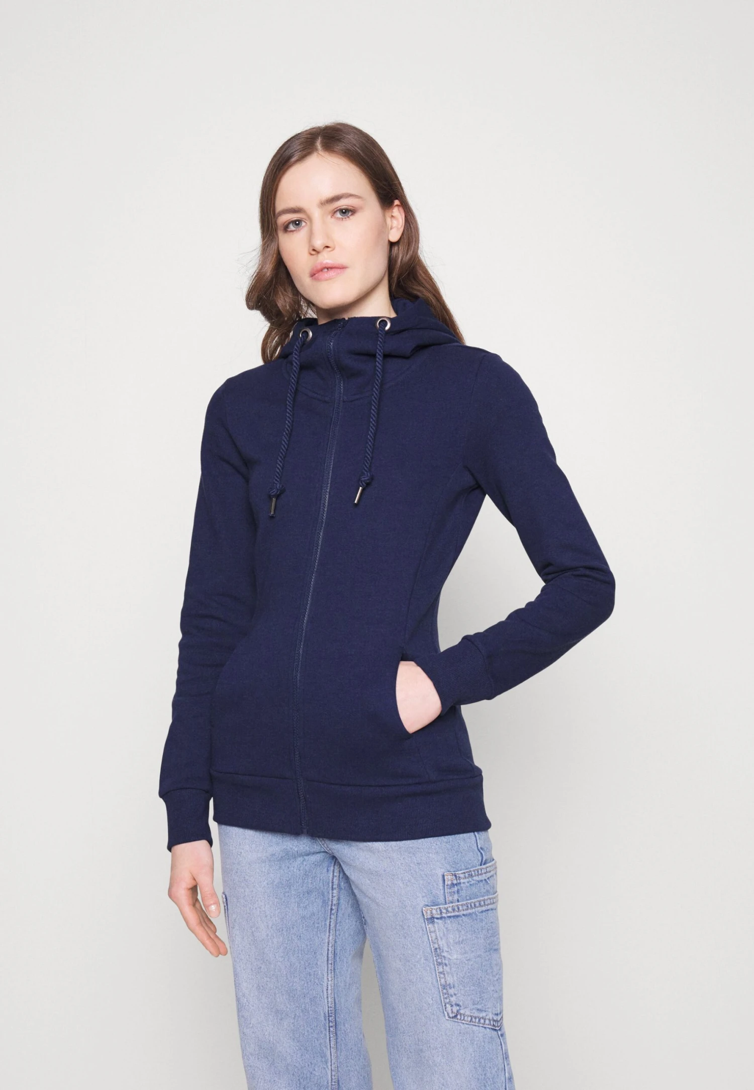 Sweater Met Rits -Dark Blue 1 Sweater Met Rits -Dark Blue