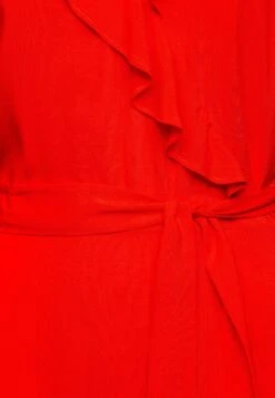 Anna Field Volant Midi Dress - Jurk - Red -Anna Field d0e4e2e9d63041e58fa4816882c9a48a