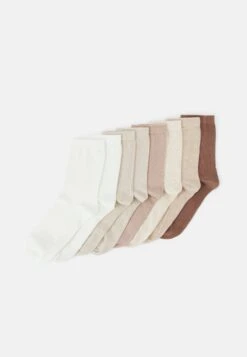 Anna Field 8 Pack - Sokken - White/Sand/Camel
