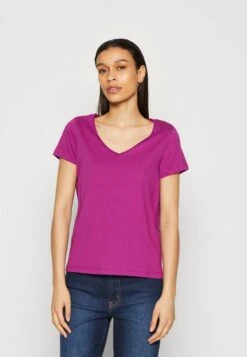 Anna Field 3 Pack- T-Shirt Basic - Dark Yellow/Purple/White -Anna Field e4a013ce520243aba93ae00efe6e237b