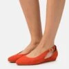 Anna Field Leather- Ballerina'S Met Enkelbandjes - Red