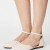 Leather - Ballerina'S Met Enkelbandjes -White