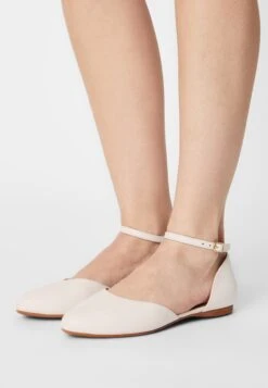 Leather - Ballerina'S Met Enkelbandjes -White
